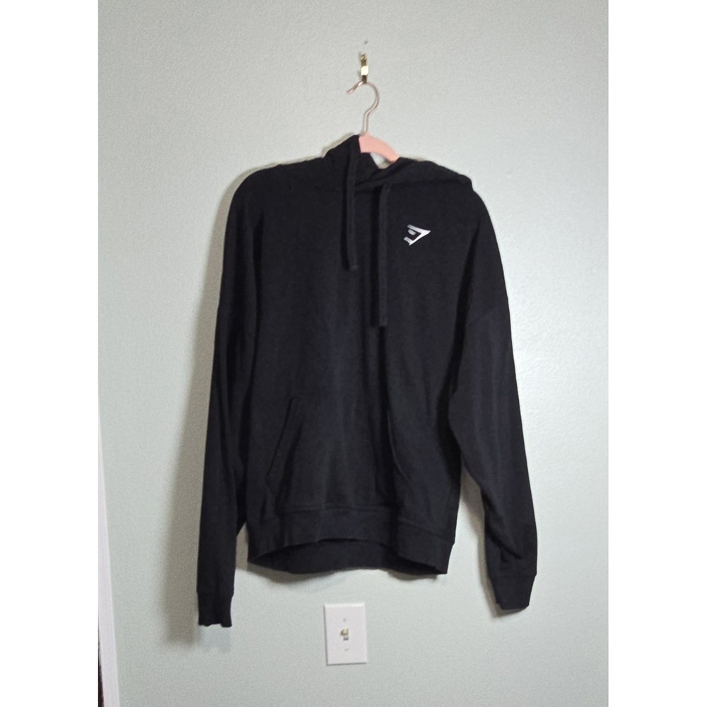 Gymshark Men's Size Large Black Athletic Long Sleeve Pullover Hoodie